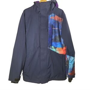 Armada Oden Snow Jacket Men's Large Insulated Hooded Blue Ski snowboard jacket